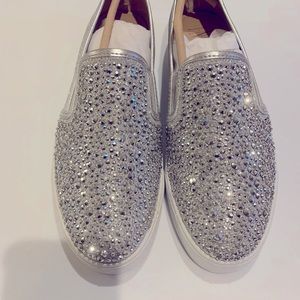 INC bling rhinestone slip on sneakers